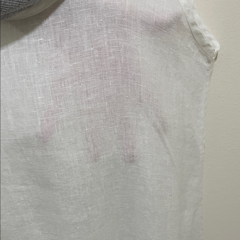 SOLD Terzo Millennio Line Slip Dress Ruffled Hem 100% Linen Made in Italy Size M - Picture 7 of 10
